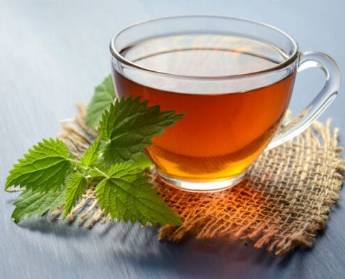 Cup of tea with mint